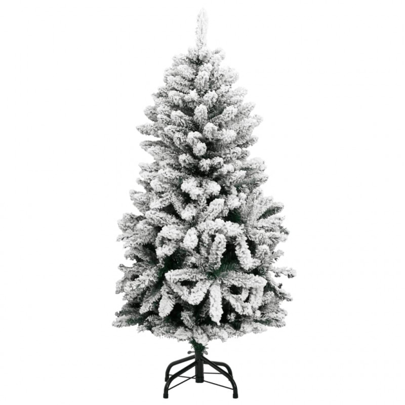 Sztuczna choinka na zawiasach, 150 lampek LED i bombki, 150 cm