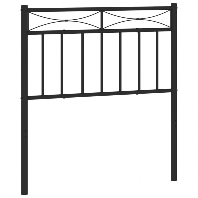 Metalowe wezgłowie, czarne, 80 cm