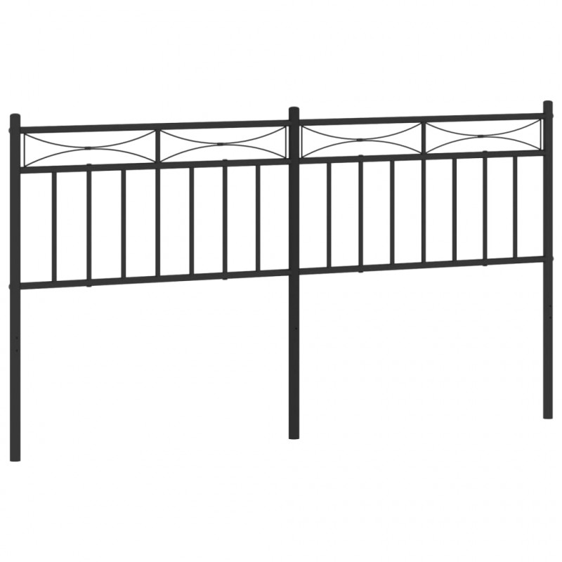 Metalowe wezgłowie, czarne, 160 cm