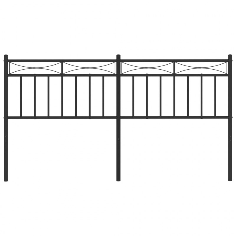 Metalowe wezgłowie, czarne, 160 cm