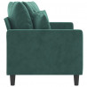 Sofa 2-osobowa, ciemnozielona, 140 cm, tapicerowana aksamitem