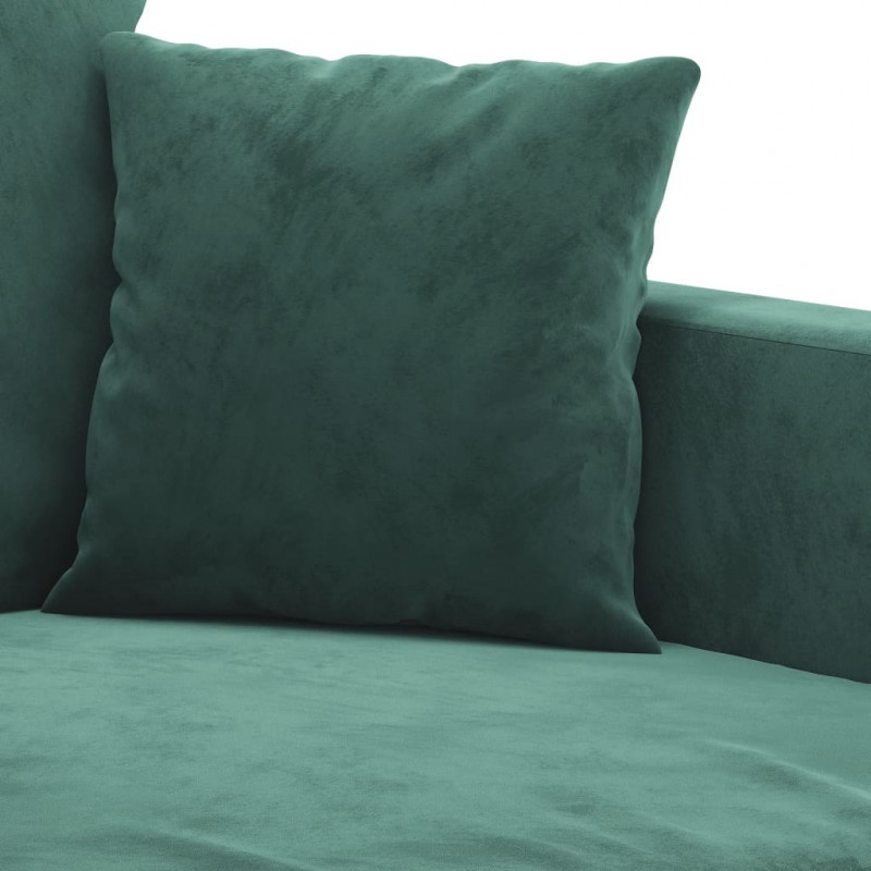 Sofa 2-osobowa, ciemnozielona, 140 cm, tapicerowana aksamitem