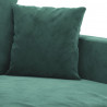 Sofa 2-osobowa, ciemnozielona, 140 cm, tapicerowana aksamitem