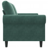 Sofa 2-osobowa, ciemnozielona, 140 cm, tapicerowana aksamitem