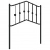 Metalowe wezgłowie, czarne, 75 cm
