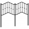 Metalowe wezgłowie, czarne, 120 cm
