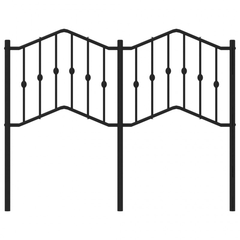 Metalowe wezgłowie, czarne, 120 cm