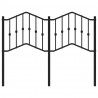 Metalowe wezgłowie, czarne, 120 cm