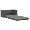 Sofa podłogowa 2-w-1, ciemnoszara, 112x174x55 cm, tkanina