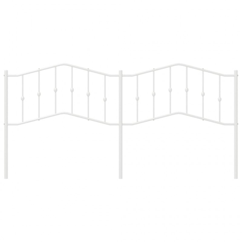 Metalowe wezgłowie, białe, 200 cm