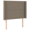 Łóżko kontynentalne z materacem, taupe, 90x190 cm, tkanina