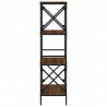 4-poziomowy regał na książki, brązowy dąb, 59x35x132 cm