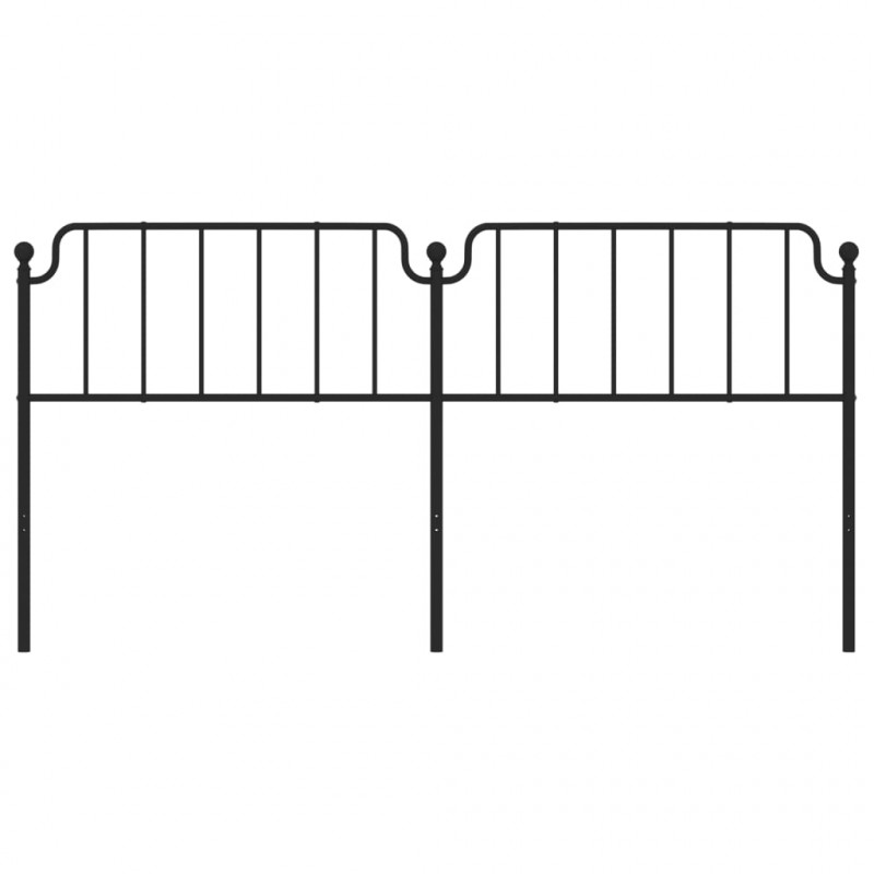 Metalowe wezgłowie, czarne, 200 cm