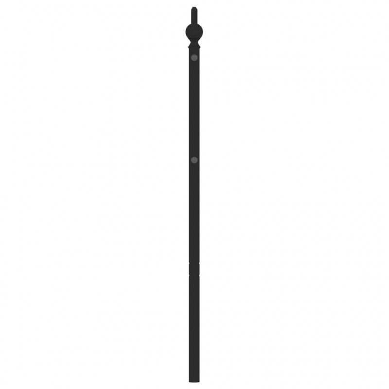 Metalowe wezgłowie, czarne, 200 cm