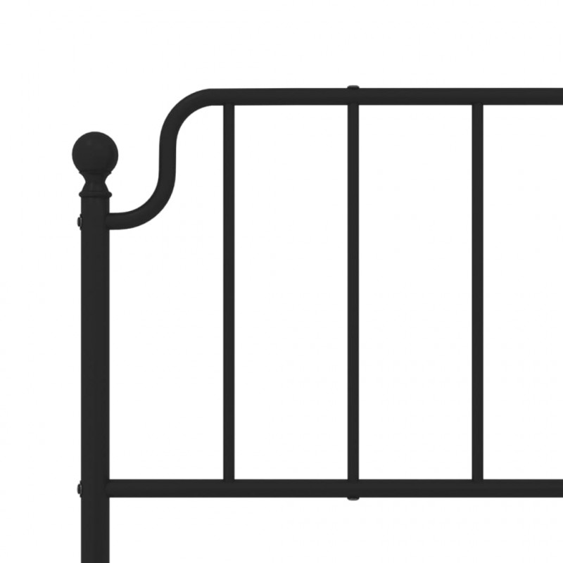 Metalowe wezgłowie, czarne, 200 cm