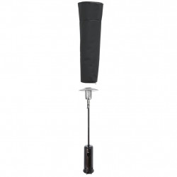 Pokrowiec na grzejnik w kształcie piramidy, czarny, 86x47x241cm