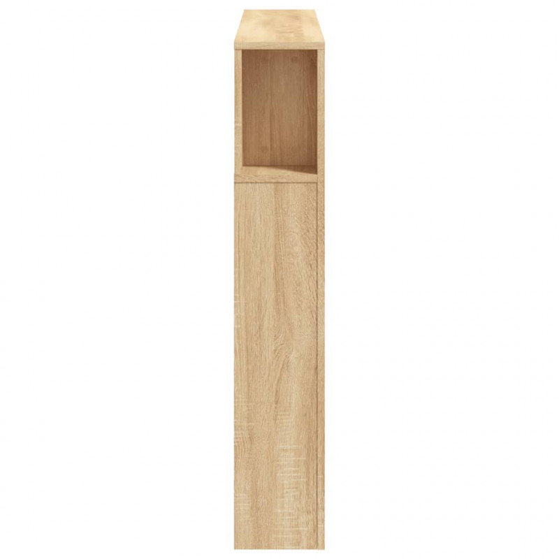 Wezgłowie łóżka z LED, dąb sonoma, 120x18,5x103,5 cm