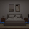 Szafki nocne z oświetleniem LED, 2 szt., kolor brązowy dąb