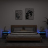 Szafki nocne z LED, 2 szt., szary dąb sonoma, 40x39x48,5 cm