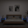 Szafki nocne z LED, 2 szt., brązowy dąb, 40x39x48,5 cm