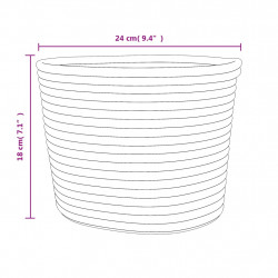 Kosze do przechowywania, 2 szt, szaro-białe, Ø24x18 cm, bawełna