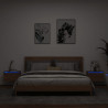Wiszące szafki nocne z LED, 2 szt., brązowy dąb