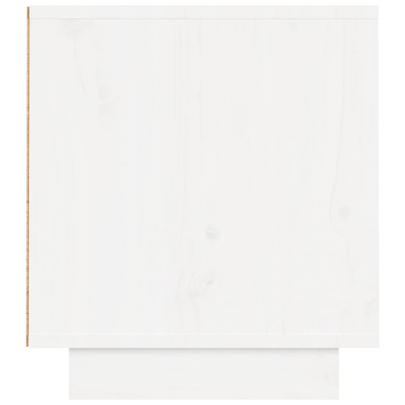 Szafka pod telewizor, biała, 140x35x40 cm, lite drewno sosnowe