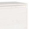 Szafka pod telewizor, biała, 140x35x40 cm, lite drewno sosnowe