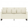 Sofa 2-osobowa, kremowy, 140 cm, tapicerowana aksamitem