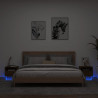 Szafki nocne z LED, 2 szt., brązowy dąb, 40x39x37 cm