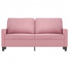 Sofa 2-osobowa, różowy, 140 cm, tapicerowana aksamitem