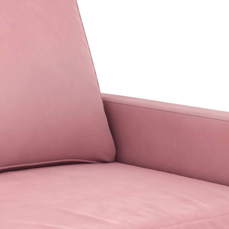 Sofa 2-osobowa, różowy, 140 cm, tapicerowana aksamitem