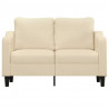 2-osobowa sofa, kremowa, 120 cm, tapicerowana tkaniną