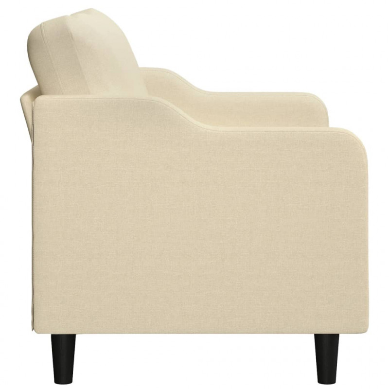 2-osobowa sofa, kremowa, 120 cm, tapicerowana tkaniną