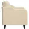 2-osobowa sofa, kremowa, 120 cm, tapicerowana tkaniną
