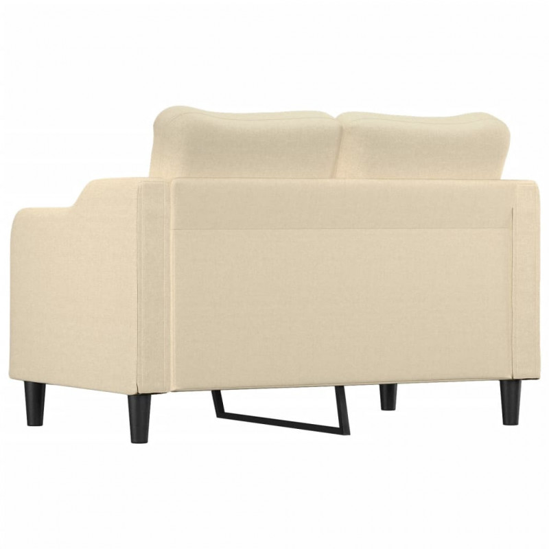 2-osobowa sofa, kremowa, 120 cm, tapicerowana tkaniną
