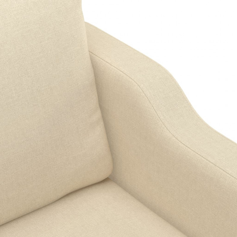 2-osobowa sofa, kremowa, 120 cm, tapicerowana tkaniną