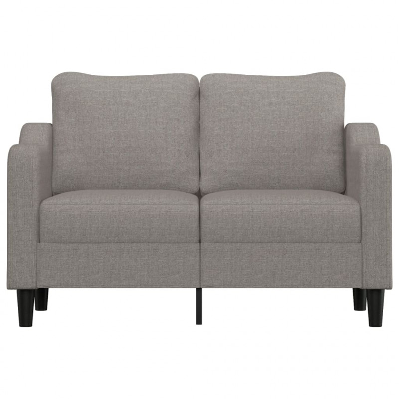 Sofa 2-osobowa, kolor taupe, 140 cm, tapicerowana tkaniną