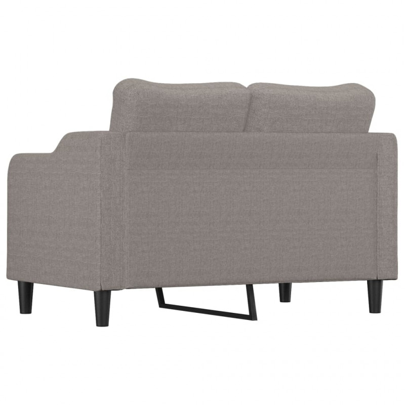 Sofa 2-osobowa, kolor taupe, 140 cm, tapicerowana tkaniną