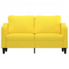 Sofa 2-osobowa, jasnożółta, 140 cm, tapicerowana tkaniną