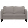 Sofa 2-osobowa, kolor taupe, 140 cm, tapicerowana tkaniną