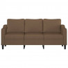 Sofa 3-osobowa, brązowa, 180 cm, tapicerowana tkaniną