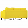Sofa 3-osobowa, jasnożółta, 180 cm, tapicerowana tkaniną