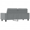 Sofa 2-osobowa, jasnoszara, 140 cm, tapicerowana tkaniną