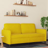 Sofa 2-osobowa, żółta, 140 cm, tapicerowana aksamitem