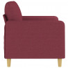 Sofa 2-osobowa, winna czerwień, 120 cm, tapicerowana tkaniną