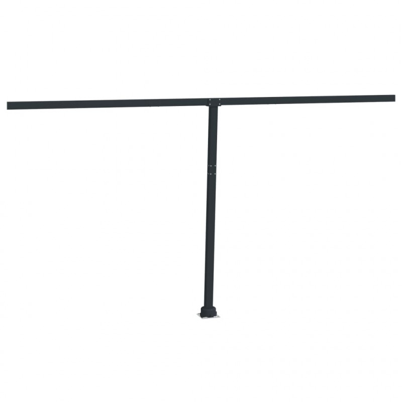 Zestaw słupków do markizy, antracytowy, 450x245 cm, żelazo
