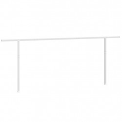 Zestaw słupków do markizy, biały, 600x245 cm, żelazo