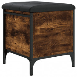 Ławka ze schowkiem, przydymiony dąb, 42x42x45 cm