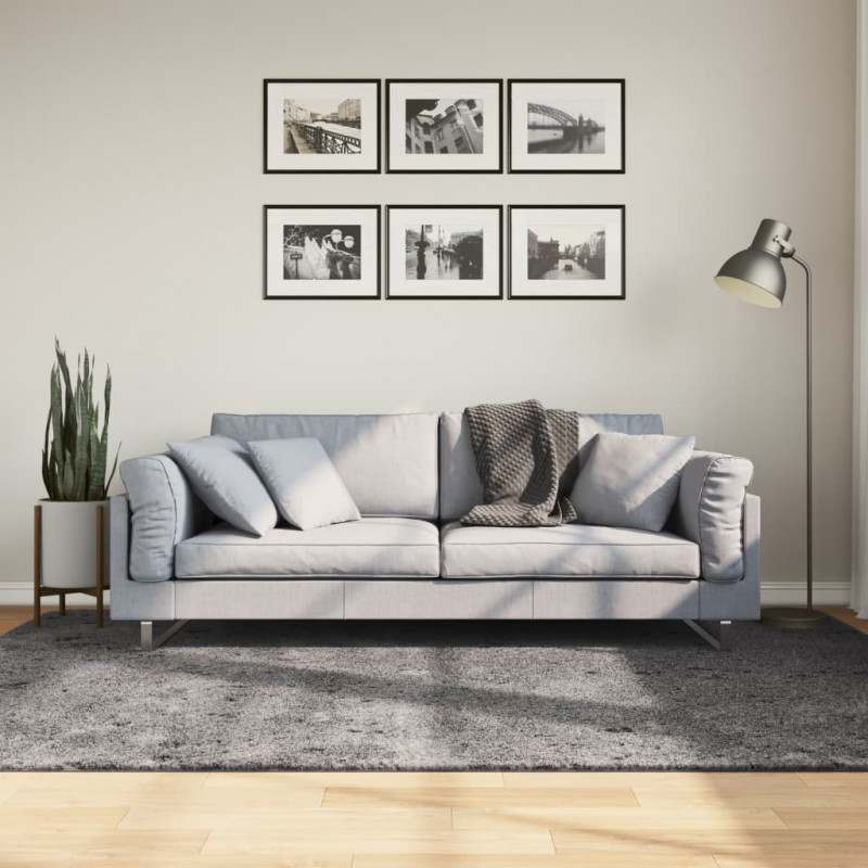 Dywan HUARTE z krótkim włosiem, antracytowy, 160x230 cm